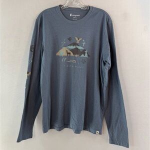Cotopaxi Navy Blue Long Sleeve Graphic T-Shirt Size M